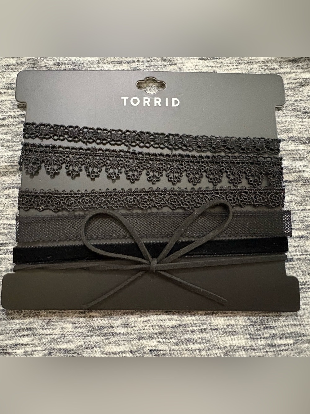torrid Black Lace & Velvet Choker Set - 5 Pack